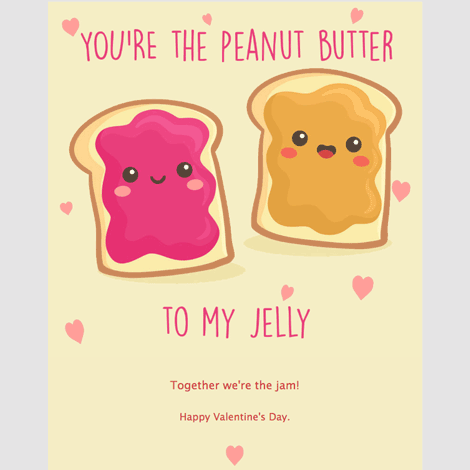 Peanut Butter Jelly Valentine